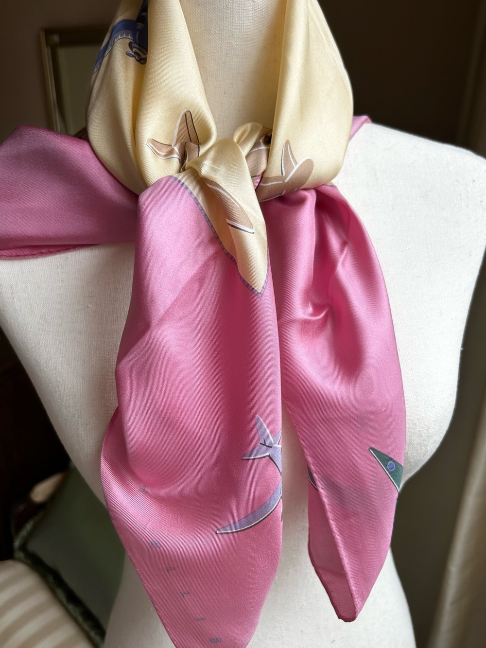 Vintage Rare  1988 PERRY ELLIS Aviation Scarf